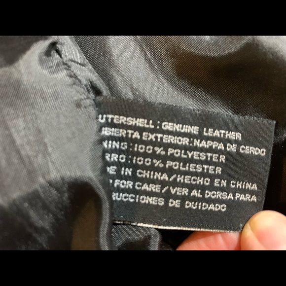 JACQUELINE FERRAR Medium Black Leather Jacket Coat - Picture 8 of 8